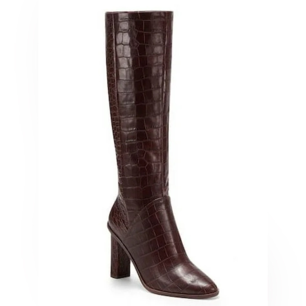 Vince Camuto NEW Phranzie Tall Croc Leather Boot - Picture 3 of 10